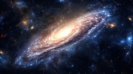 A Spiral Galaxy in the Vast Expanse of Space