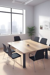 ia generated. modern office interior with desk. modern office interior. interior with desk. interior of a office.