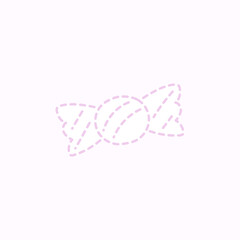 シンプルな波線のキャンディアイコン♪