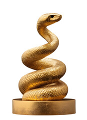 Fototapeta premium Gold Snake Figurine - Luxurious Animal Sculpture for Home Decor