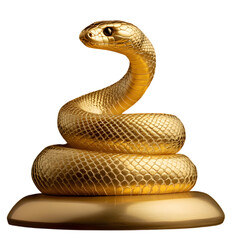 Fototapeta premium Gold Snake Figurine - Luxurious Animal Sculpture for Home Decor