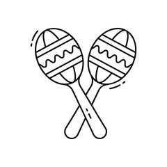 Maracas vector icon