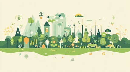 Sustainable Urban Landscape: A Peaceful Eco-Friendly City