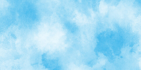 Abstract Blue Watercolor Background,Creative and painted cloudy sky blue watercolor background,soft cloudy sky blue watercolor background with soft tiny fogg or clouds,Background with clouds on blue s