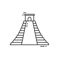 Mayan pyramid vector icon