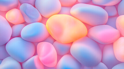 Pastel rocks arrangement abstract background digital art soft colors close-up creative aesthetic for modern design