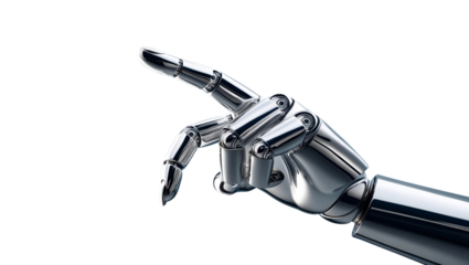 Robot hand finger pointing