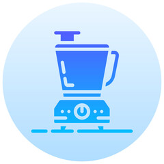 food processor round gradient vector icon