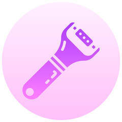 electric file foot round gradient vector icon