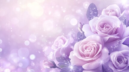 Beautiful Purple and Pink Roses Background