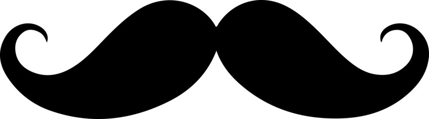 Black mustache vector icon