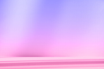 Abstract pink color gradient studio background for product presentation. Empty room with shadows of window. 3d purple room with copy space. Blurred backdrop