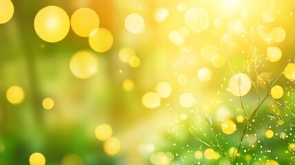 Nature's Golden Hour Bokeh Background