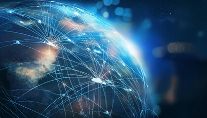 Close-Up of International Relations and Global Connectivity