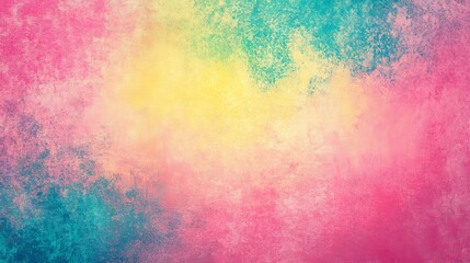 Vibrant pink, yellow, and turquoise gradient with subtle grainy texture, perfect for abstract backgrounds, modern design projects, and creative digital art