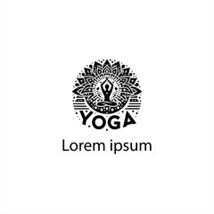 Obraz premium A Yoga Logo Design On White Background