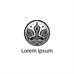A Yoga Logo Design On White Background