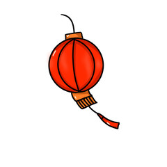 chineses new year lamp isolated on png background