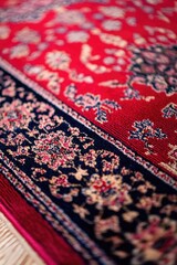 Wooden Floor Rug Close Up