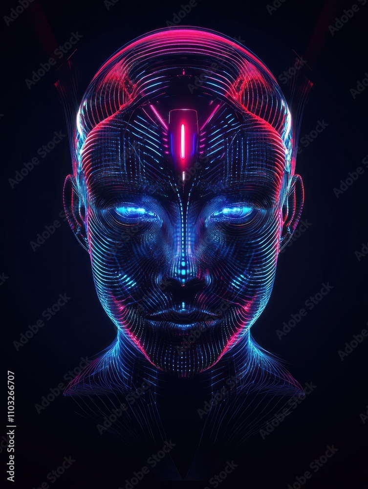 Poster artificial intelligence logo. artificial intelligence and machine learning concept. vector symbol ai