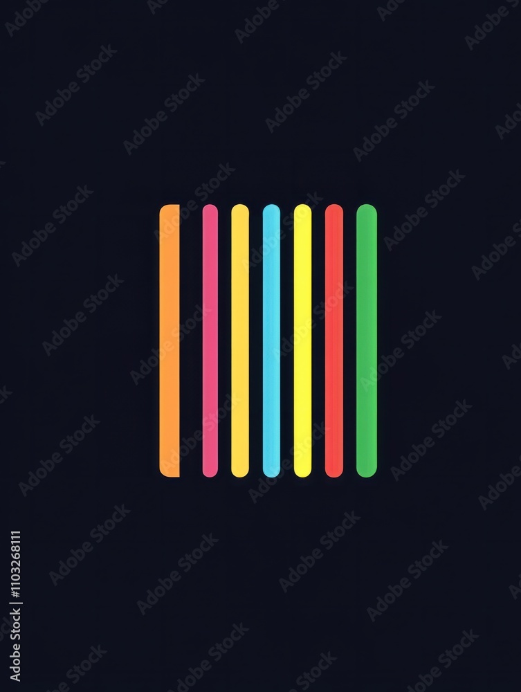 Poster barcode multi color style icon. simple thin line, outline of internet things icons for ui and ux, we