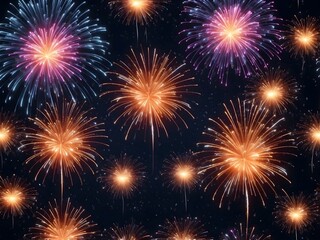 Naklejka premium Abstract firework background with free space for text