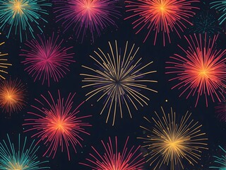 Naklejka premium Abstract firework background with free space for text