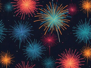 Naklejka premium Abstract firework background with free space for text