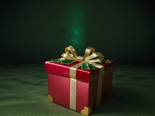 Christmas theme background, gift box and Christmas tree.