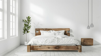 Modern style interior design 3d illustration
