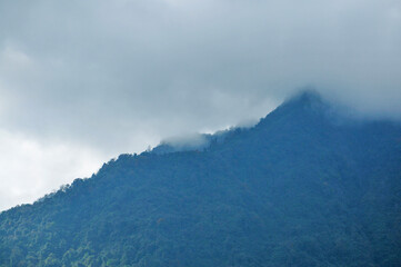 clouds over the mountains
