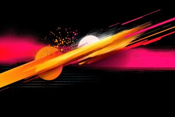 Fototapeta premium Dynamic abstract art display creative studio digital media colorful environment artistic viewpoint modern expression