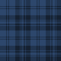 plaid tartan seamless repeat pattern. This is a blue, navy blue checkered plaid vector illustration. Design for decorative,wallpaper,shirts,clothing,tablecloths,wrapping,textile,fabric,texture