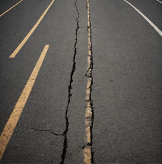 Fototapeta premium damaged roads 