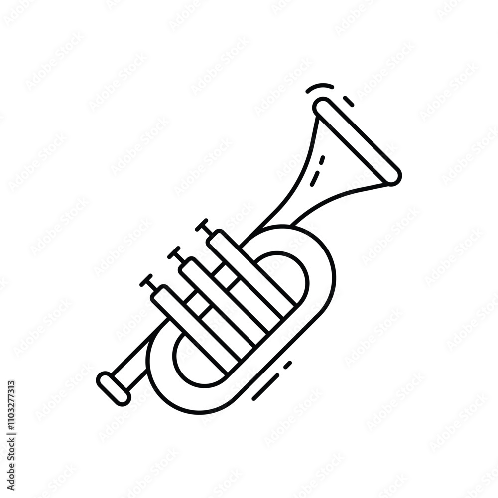 Wall mural Trumpet vector icon