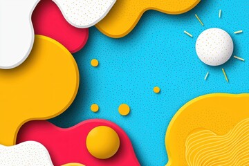 Fototapeta premium Vibrant abstract art design creative space digital illustration modern environment aesthetic viewpoint colorful concepts