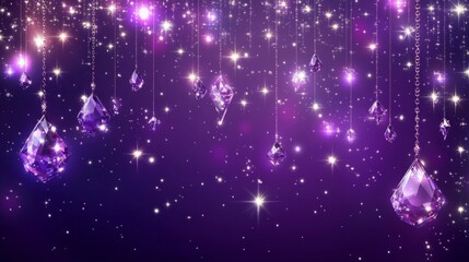 Purple Sparkle Diamonds Background