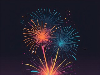 Naklejka premium fireworks background
