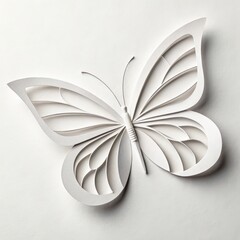 Paper craft background with butterfly