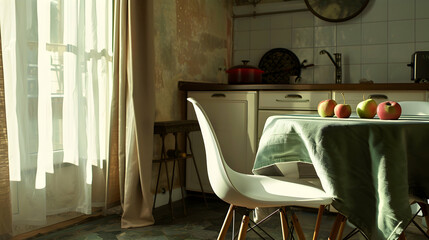Modern style interior design 3d illustration
