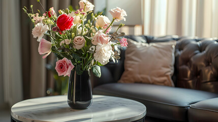 Modern style interior design 3d illustration