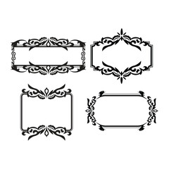 Vintage Ornamental Frames and Borders – Retro Ornate Design Set
