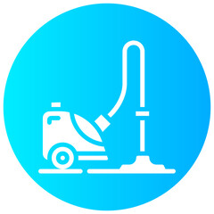 hoover round glyph vector icon