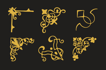 Vintage Ornamental Frames and Borders – Retro Ornate Design Set
