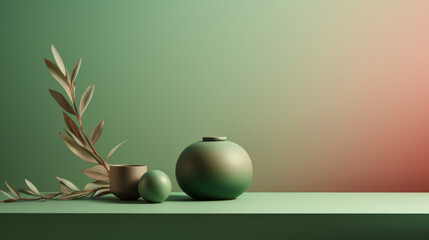 Green Abstract Geometric Graphic Design and Photography Assets