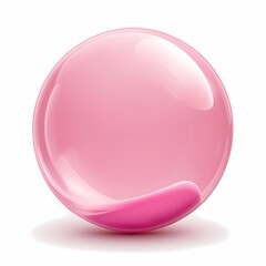 pink balloon floating on white