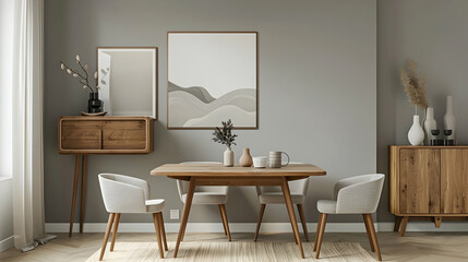 Modern style interior design 3d illustration