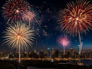 beautiful fireworks background. elegant background