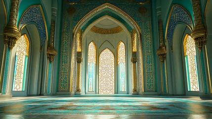 Obraz premium Elegant Ramadan Lanterns and Islamic Architecture Patterns for Festive Celebrations