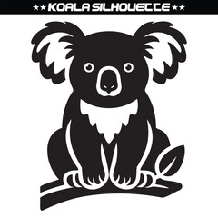 Koala silhouette vector illustration design